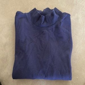 Blue neck high long sleeve